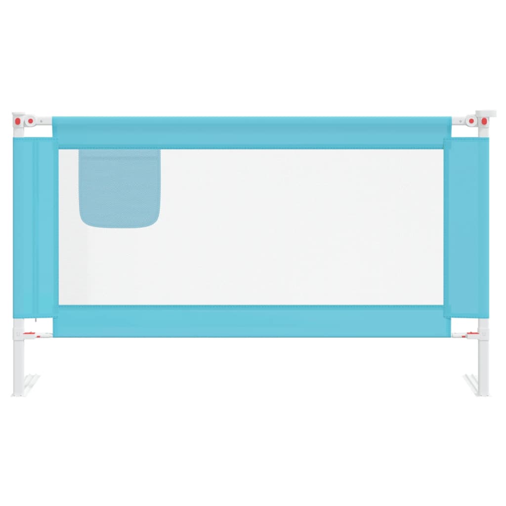 Toddler Safety Bed Rail Blue 140x25 cm Fabric