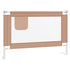 Toddler Safety Bed Rail Taupe 100x25 cm Fabric