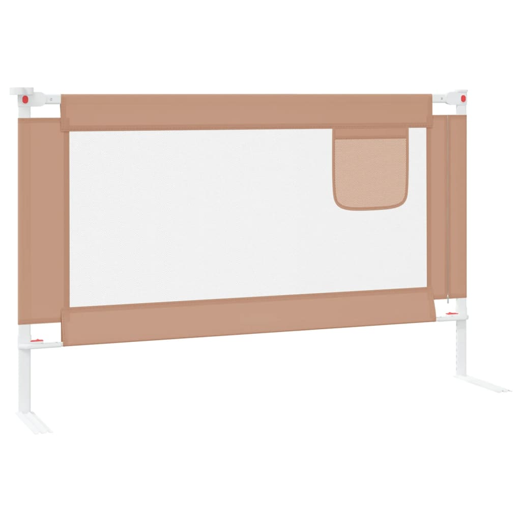 Toddler Safety Bed Rail Taupe 120x25 cm Fabric