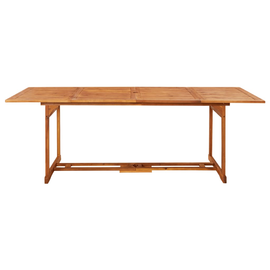 Garden Dining Table 220x90x75 cm Solid Wood Acacia