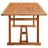 Garden Dining Table 220x90x75 cm Solid Wood Acacia