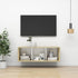 Wall-mounted TV Cabinet Sonoma Oak and White 37x37x107 cm Engineered Wood