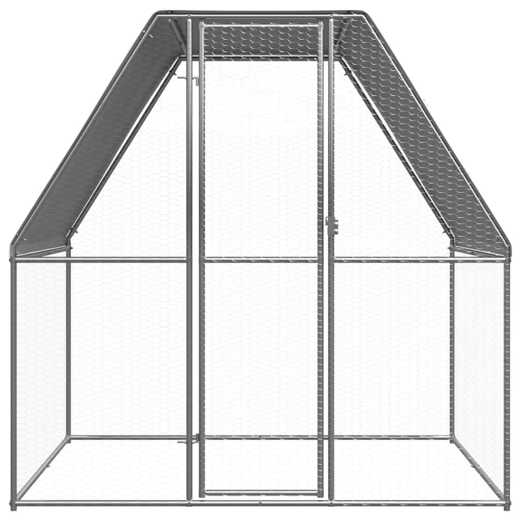 Outdoor Chicken Cage 2x2x2 m Galvanised Steel