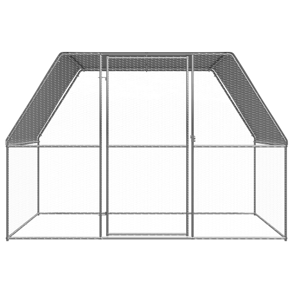 Outdoor Chicken Cage 3x2x2 m Galvanised Steel