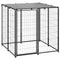 Dog Kennel Black 110x110x110 cm Steel