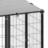 Dog Kennel Black 110x110x110 cm Steel