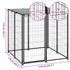 Dog Kennel Black 110x110x110 cm Steel