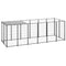 Dog Kennel Black 330x110x110 cm Steel