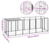 Dog Kennel Black 330x110x110 cm Steel