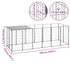 Dog Kennel Silver 330x110x110 cm Steel