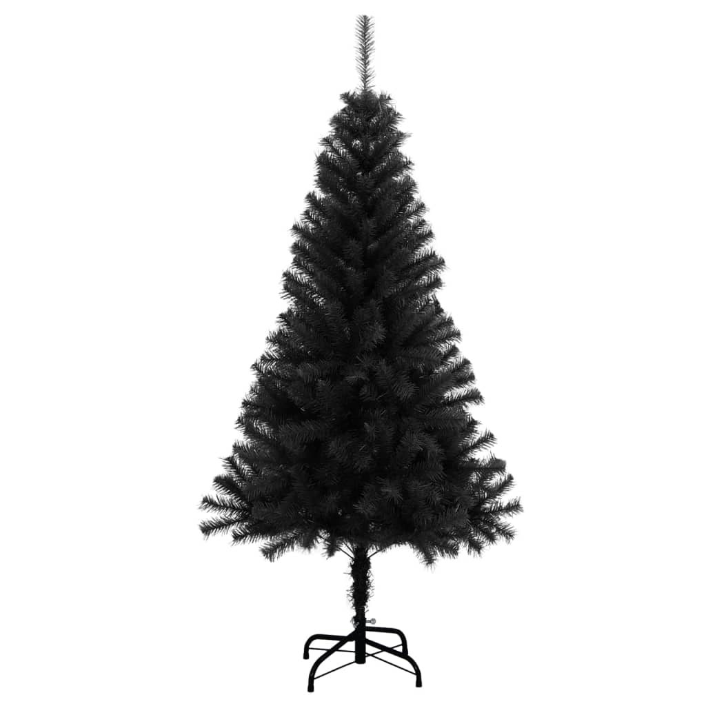 Artificial Christmas Tree with Stand Black 120 cm PVC