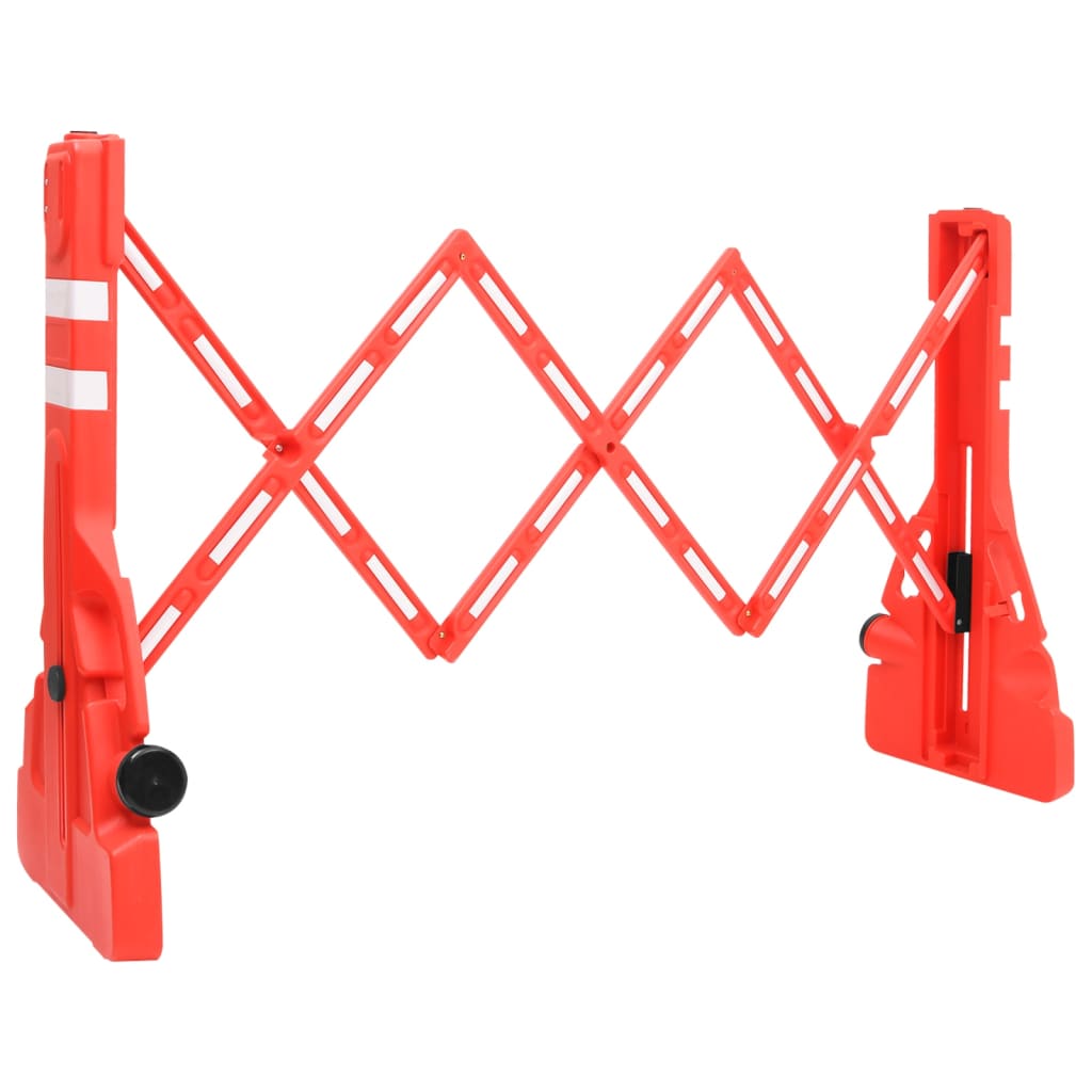 Folding Traffic Barrier Red 210x50x105 cm