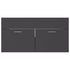 Bathroom Furniture Set Grey Engineered Wood