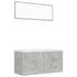 Bathroom Furniture Set Concrete Grey Engineered Wood