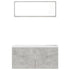 Bathroom Furniture Set Concrete Grey Engineered Wood