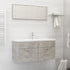 Bathroom Furniture Set Concrete Grey Engineered Wood