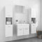 Bathroom Furniture Set High Gloss White Engineered Wood