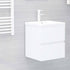 Sink Cabinet with Built-in Basin White Engineered Wood
