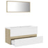 Bathroom Furniture Set White and Sonoma Oak Engineered Wood