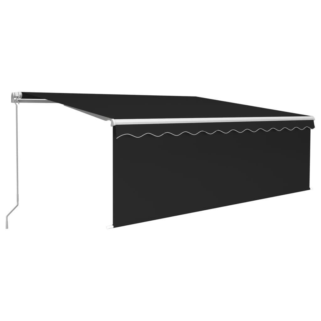 Manual Retractable Awning with Blind 4.5x3m Anthracite