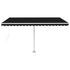 Freestanding Manual Retractable Awning 450x300 cm Anthracite