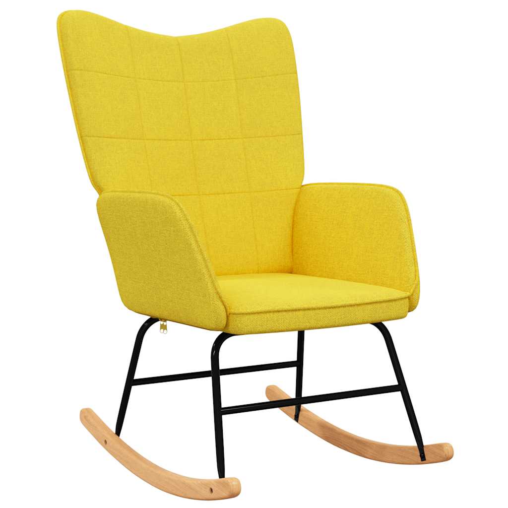 Rocking Chair Mustard Yellow Fabric