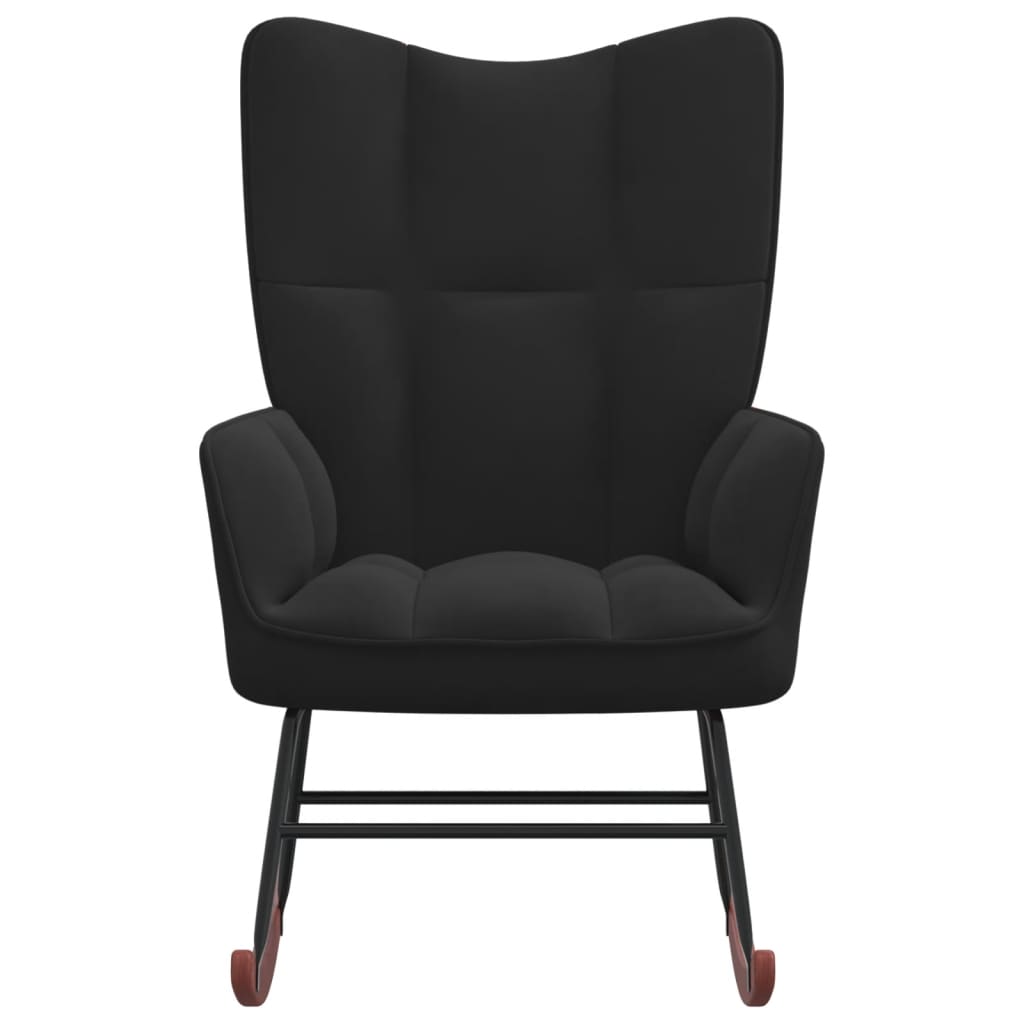 Rocking Chair Black Velvet