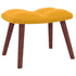 Rocking Chair with a Stool Mustard Yellow Velvet