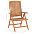 Reclining Garden Chairs with Cushions 4 pcs Solid Teak Wood