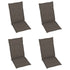 Reclining Garden Chairs with Cushions 4 pcs Solid Teak Wood