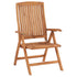 Reclining Garden Chairs with Cushions 6 pcs Solid Teak Wood