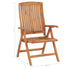 Reclining Garden Chairs with Cushions 6 pcs Solid Teak Wood