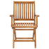 Folding Garden Chairs with Cushions 4 pcs Solid Teak Wood