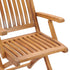 Folding Garden Chairs with Cushions 6 pcs Solid Teak Wood