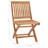 Folding Garden Chairs with Cushions 4 pcs Solid Teak Wood