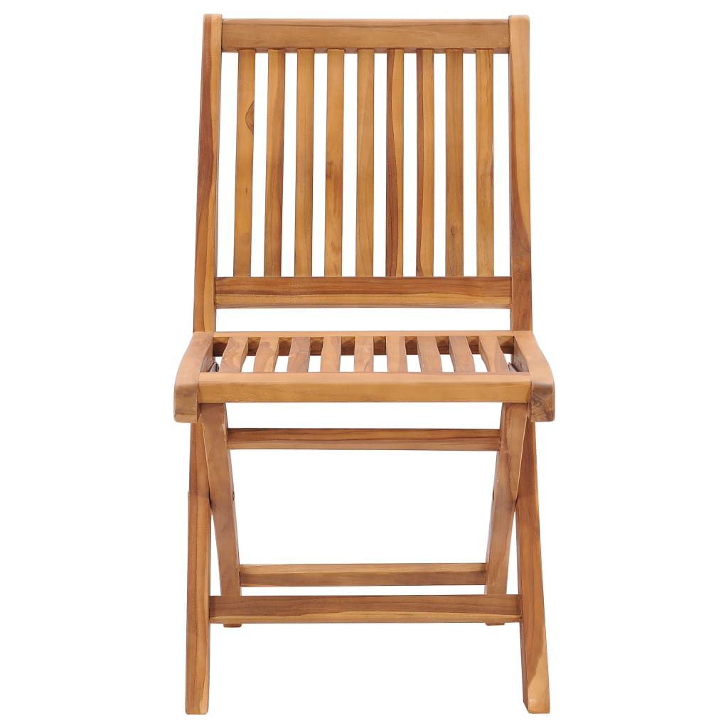 Folding Garden Chairs with Cushions 4 pcs Solid Teak Wood