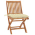 Folding Garden Chairs with Cushions 6 pcs Solid Teak Wood