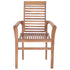 Stacking Dining Chairs 6 pcs Solid Teak Wood