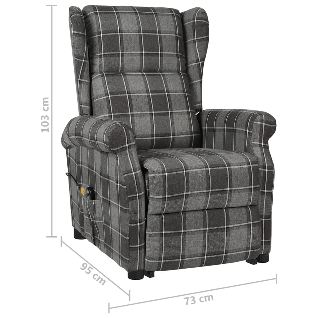 Stand up Massage Chair Grey Fabric