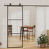 Sliding Door ESG Glass and Aluminium 76x205 cm Black