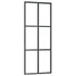 Sliding Door ESG Glass and Aluminium 76x205 cm Black