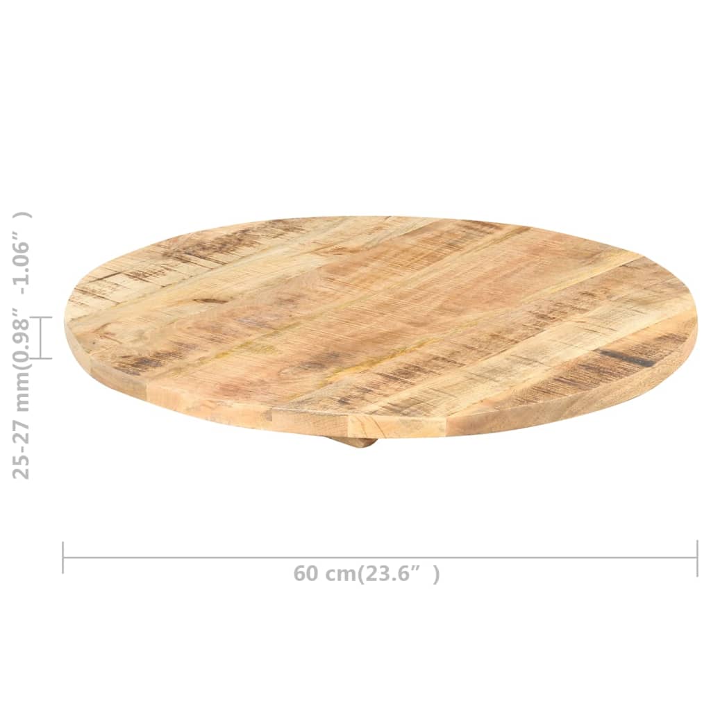 Table Top Ø60x(2.5-2.7) cm Solid Wood Mango