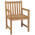 Garden Chairs 4 pcs with Anthracite Cushions Solid Teak Wood