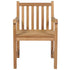 Garden Chairs 6 pcs with Cream Cushions Solid Teak Wood