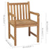 Garden Chairs 6 pcs with Cream Cushions Solid Teak Wood