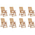 Folding Garden Chairs with Cushions 8 pcs Solid Wood Acacia