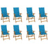 Folding Garden Chairs with Cushions 8 pcs Solid Wood Acacia