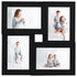 Collage Photo Frame for 4x(10x15 cm) Picture Black MDF