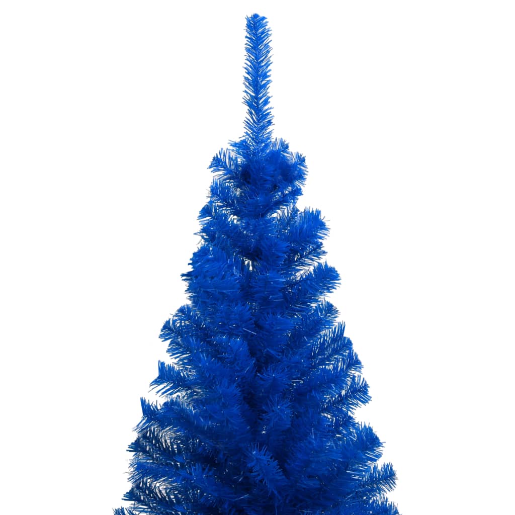 Artificial Pre-lit Christmas Tree with Stand Blue 150 cm PVC