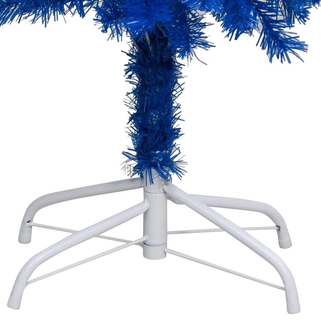 Artificial Pre-lit Christmas Tree with Stand Blue 150 cm PVC